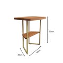 Ver imagem 3 de Kit 2 Mesas Laterais Lile com Tampo Mdf 25mm e Pés de Ferro para Sala e Quarto Jequitiba