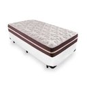 Ver imagem 1 de Cama Box Solteiro Sintético + Colchão de Molas - Anjos - Classic Superlastic 88cm Branco