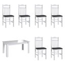 Ver imagem 2 de Conjunto Sala de Jantar Mesa Fixa com 6 Cadeiras Branco