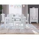 Ver imagem 1 de Conjunto Sala de Jantar Mesa Fixa com 6 Cadeiras
