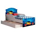 Ver imagem 1 de Mini Cama Livia com Cama Auxiliar Mdf 153x79 Cm Azul Decmade