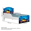 Ver imagem 3 de Mini Cama Livia com Cama Auxiliar Mdf 153x79 Cm Azul Decmade