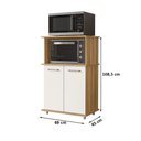 Ver imagem 2 de Balcão para Micro-ondas e Forno Isis Freijó Off White Nicioli