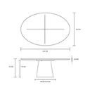 Ver imagem 4 de Mesa de Jantar Cone Oval 120x80 cm Tampo Madeira Freijó Base Madeira Freijó