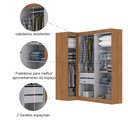 Ver imagem 4 de Quarto Modulado de Canto Madrid com 5 Portas e 2 Gavetas Maxel