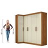 Quarto Modulado de Canto Madrid com 5 Portas e 2 Gavetas Maxel - 5
