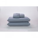 Ver imagem 1 de Jogo Lençol 400 Fios Ponto Palito Cama Solteiro 2pçs Poliéster - Cinza