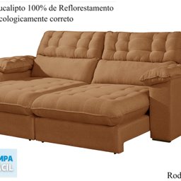 Sofá Retrátil e Reclinável Barcelona 230 Cm Veludo com Molas Ensacadas - 5