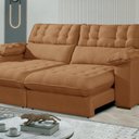 Ver imagem 1 de Sofá Retrátil e Reclinável Barcelona 230 Cm Veludo com Molas Ensacadas