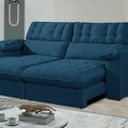 Ver imagem 1 de Sofá Retrátil e Reclinável Barcelona 210 Cm Veludo com Molas Ensacadas