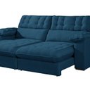 Ver imagem 4 de Sofá Retrátil e Reclinável Barcelona 210 Cm Veludo com Molas Ensacadas