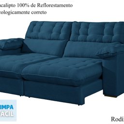 Sofá Retrátil e Reclinável Barcelona 230 Cm Veludo com Molas Ensacadas - 5