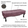 Calçadeira Recamier Casal 140cm Alba Veludo Roxo - 3