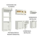 Ver imagem 5 de Armário de Cozinha Completa 100% MDF 250cm Branco Smart Madesa 01