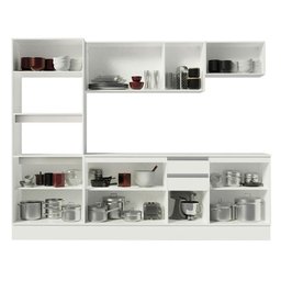 Armário de Cozinha Completa 100% MDF 250cm Branco Smart Madesa 01 - 6