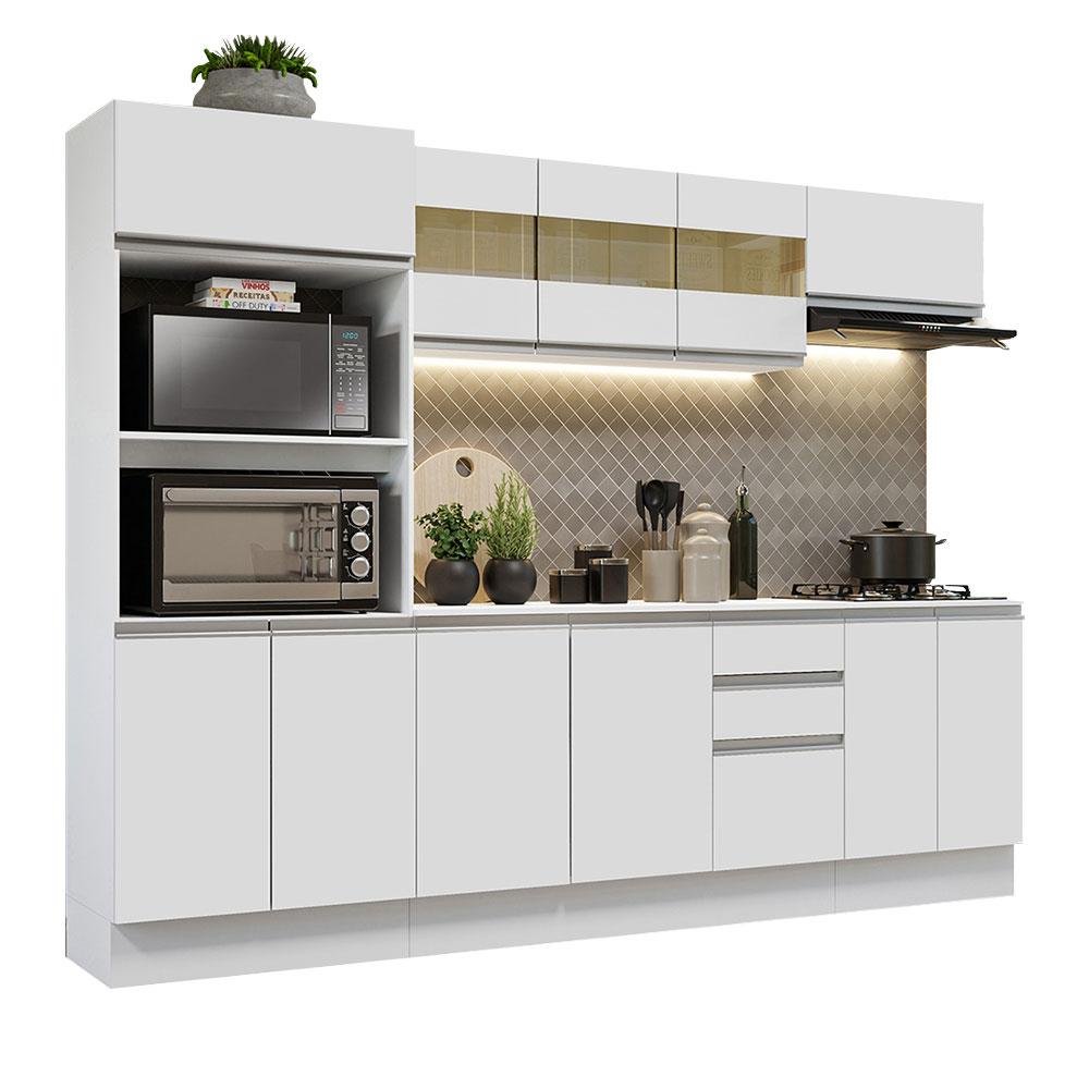 Armário de Cozinha Completa 100% Mdf 250cm Branco Smart Madesa 01 - 3