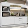Armário de Cozinha Completa 100% MDF 250cm Branco Smart Madesa 01 - 2