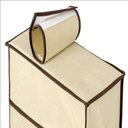 Ver imagem 3 de Estante Sapateira Vertical 10 Divisorias Organizador Cabideiro Armario Prateleiras Closet