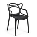 Ver imagem 1 de Cadeira para Mesa de Jantar Napoli Empilhável Plástico PP Preto - Sallar Home