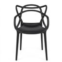 Ver imagem 2 de Cadeira para Mesa de Jantar Napoli Empilhável Plástico PP Preto - Sallar Home
