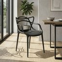 Ver imagem 5 de Cadeira para Mesa de Jantar Napoli Empilhável Plástico PP Preto - Sallar Home