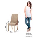 Ver imagem 4 de Cadeira para Mesa de Jantar Ivy Kit 02 Peças Corano Caramelo Creme – Henn