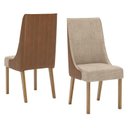 Ver imagem 1 de Cadeira para Mesa de Jantar Ivy Kit 02 Peças Corano Caramelo Creme – Henn