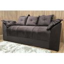 Ver imagem 3 de Conjunto de Sofá 2 e 3 Lugares Paris Suede Marrom
