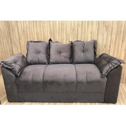 Conjunto de Sofá 2 e 3 Lugares Paris Suede Marrom - 5