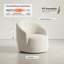 Ver imagem 4 de Kit 2 Poltronas Decorativas Orgânicas Saara Sala de Estar Living Luxo Bouclê Off White - Desk Design