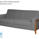 Ver imagem 4 de Sofá Living 176cm Veludo com Molas e Pés em Madeira Tokio Cinza Chumbo