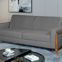 Ver imagem 1 de Sofá Living 176cm Veludo com Molas e Pés em Madeira Tokio Cinza Chumbo