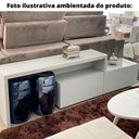 Ver imagem 4 de Rack Aston Universum Extensível 164 Cm a 300 Cm Laca Cinza Claro Off White Brilhante