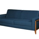 Ver imagem 2 de Sofá Living 196cm Veludo com Molas e Pés em Madeira Tokio Azul Marinho