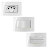6 Tomada Embutir 3 Pinos 10a + 4 Interruptor Duplo Simples + 4 Interruptor Simples Sleek Branco Marg - 1