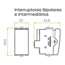 Ver imagem 3 de 6 Tomada Embutir 3 Pinos 10a + 4 Interruptor Duplo Simples + 4 Interruptor Simples Sleek Branco Marg