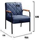 Ver imagem 3 de Poltrona Cadeira Decorativa Sala, Recepção, Escritório Ludmilla Azul