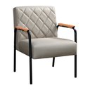Ver imagem 4 de Kit 2 Poltronas Cadeira Decorativa Sala, Recepção, Escritório Ludmilla Bege
