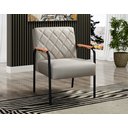 Ver imagem 2 de Kit 2 Poltronas Cadeira Decorativa Sala, Recepção, Escritório Ludmilla Bege