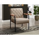 Ver imagem 2 de Kit 2 Poltronas Cadeira Decorativa Sala, Recepção, Escritório Ludmilla Marrom