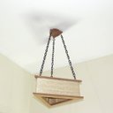 Ver imagem 2 de Luminária Lustre Pendente Rústico Retro Madeira Sisal 35cm