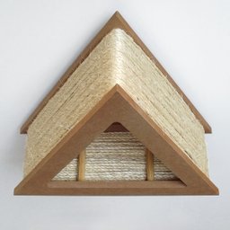 Luminária Lustre Pendente Rústico Retro Madeira Sisal 35cm - 4