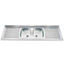 Ver imagem 1 de Pia de Apoio Dupla para Cozinha Tramontina Ribon 2C 34 - 1,60m x 55cm