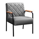 Ver imagem 4 de Kit 2 Poltronas Cadeira Decorativa Sala, Recepção, Escritório Ludmilla Cinza