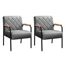 Ver imagem 2 de Kit 2 Poltronas Cadeira Decorativa Sala, Recepção, Escritório Ludmilla Cinza