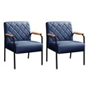 Ver imagem 2 de Kit 2 Poltronas Cadeira Decorativa Sala, Recepção, Escritório Ludmilla Azul