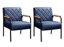 Ver imagem 2 de Kit 2 Poltronas Cadeira Decorativa Sala, Recepção, Escritório Ludmilla Azul
