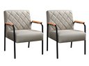 Ver imagem 2 de Kit 4 Poltronas Cadeira Decorativa Sala, Recepção, Escritório Ludmilla Bege