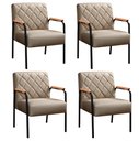 Ver imagem 2 de Kit 4 Poltronas Cadeira Decorativa Sala, Recepção, Escritório Ludmilla Marrom