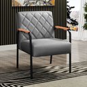 Ver imagem 1 de Kit 4 Poltronas Cadeira Decorativa Sala, Recepção, Escritório Ludmilla Cinza